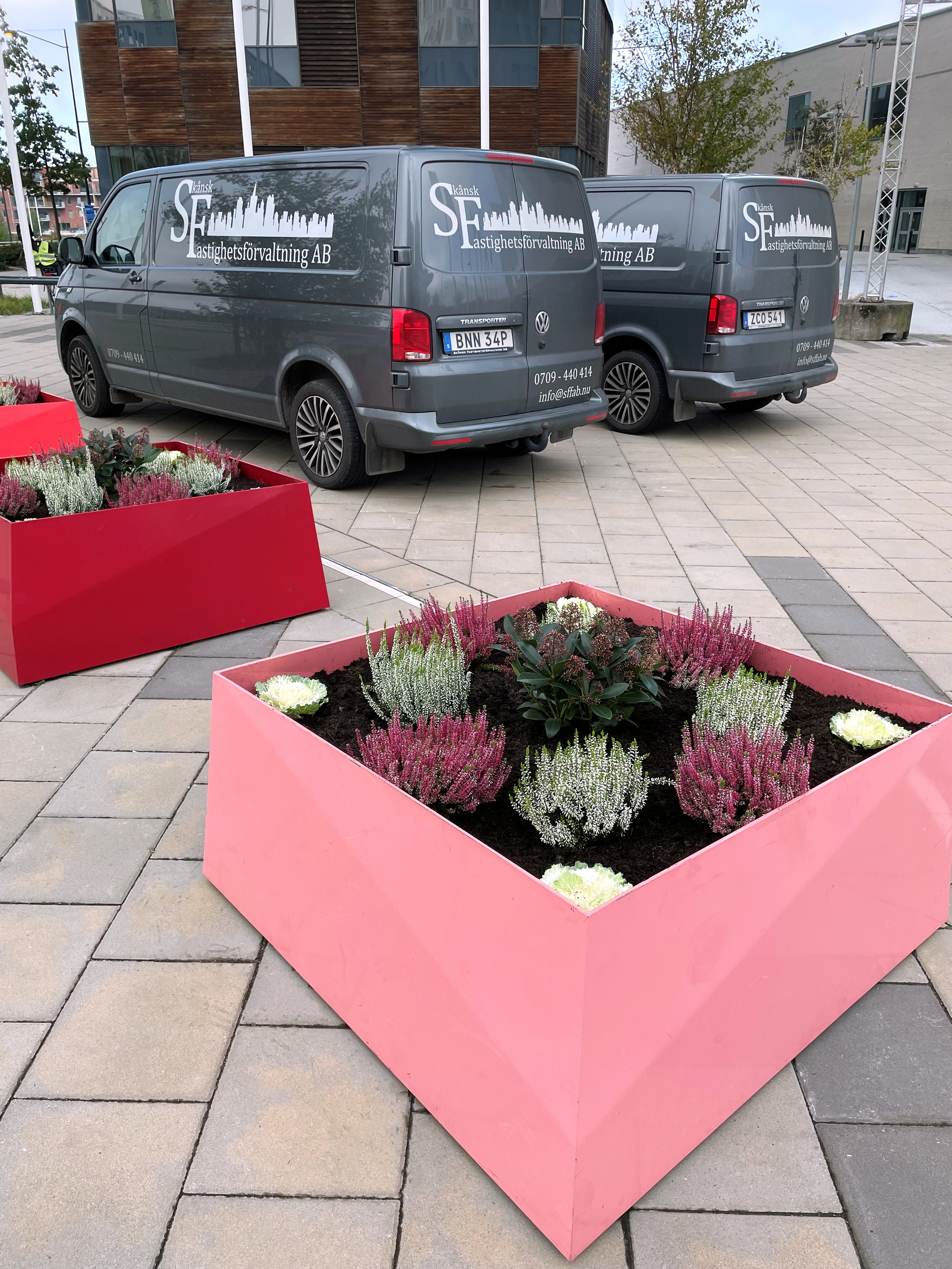 Servicefordon vid fastighet